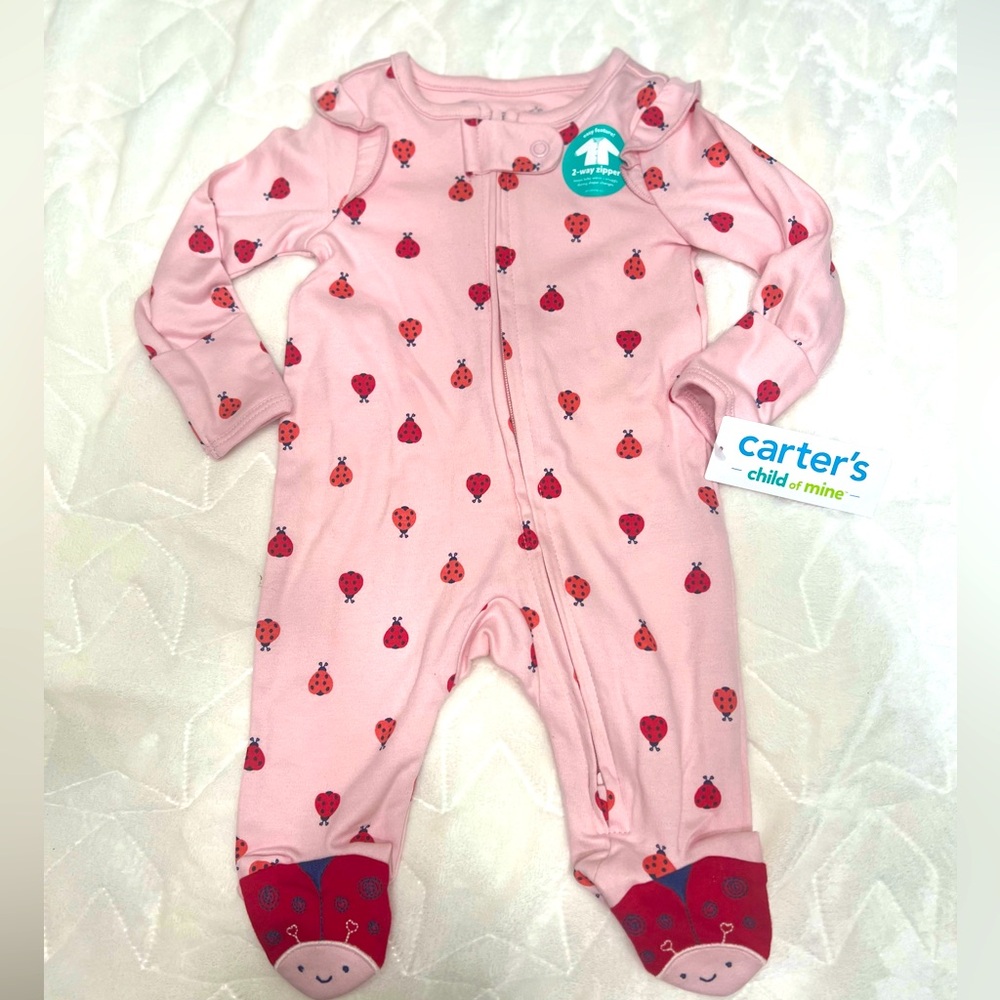 NWT NB Carter’s Child of Mine Ladybug Sleeper